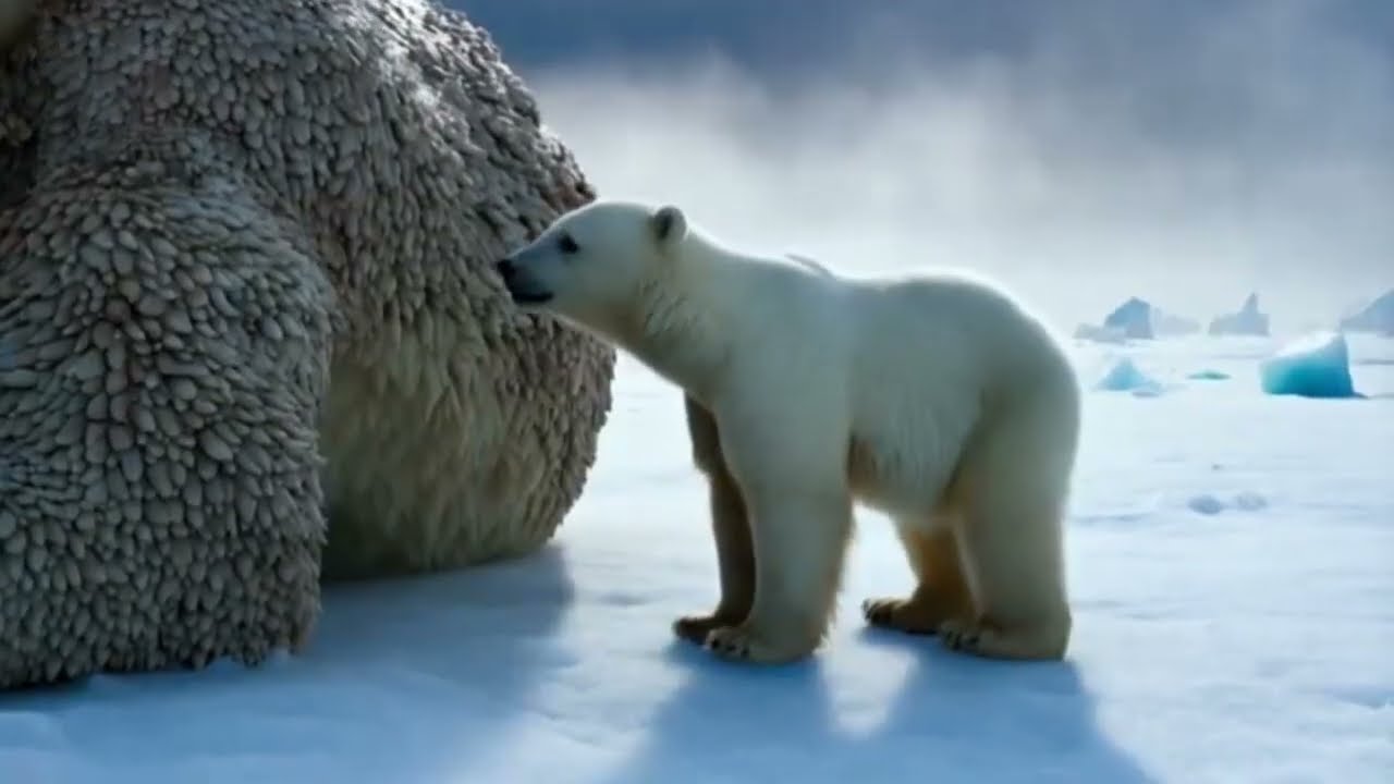 Polar Bear Cub Seeks Help to Save His Mother in the Arctic | Relaxing ASMR & Nature Sounds
