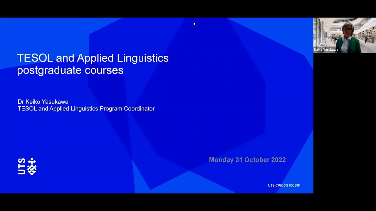 TESOL and Applied Linguistics | Postgraduate Webinar 2022