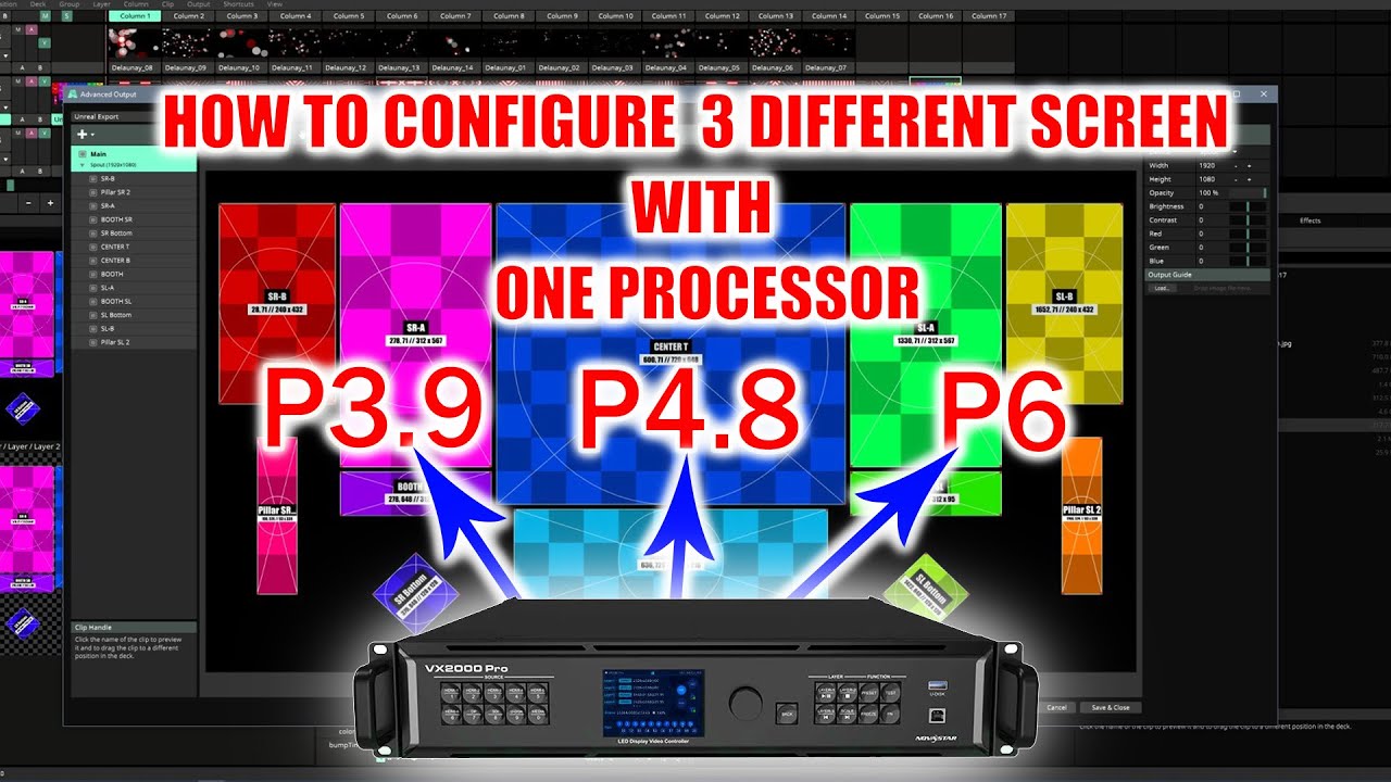 how to configure  3 different screen with one processor#vjshravan