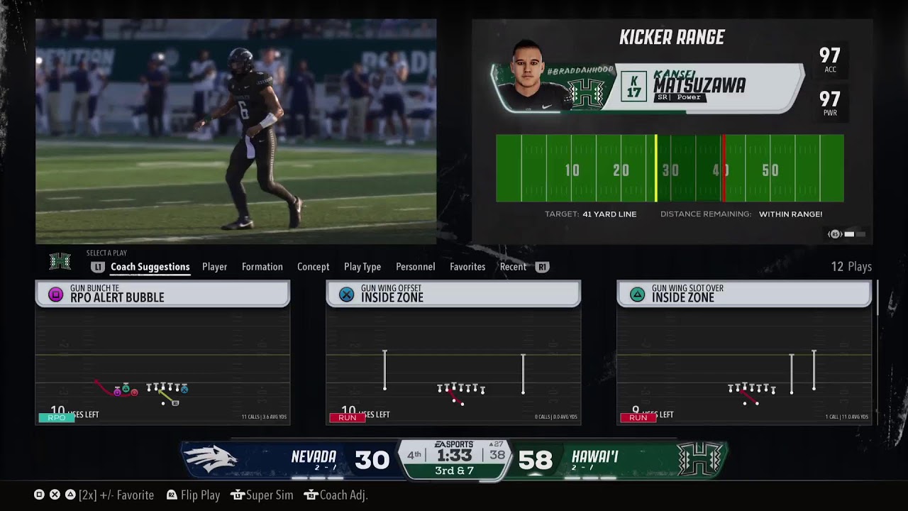 Hawaii vs Nevada
