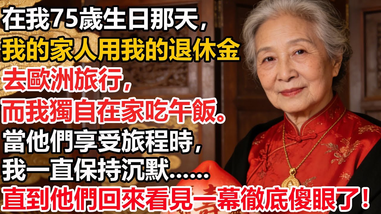 在我75歲生日那天，我的家人用我的退休金去歐洲旅行，而我獨自在家吃午飯。當他們享受旅程時，我一直保持沉默......直到他們回來看見一幕徹底傻眼了！