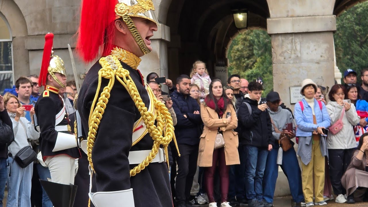 Elderly and Young People Had a Chance to Watch the Famous Punishment Parade at Horse Guards, London