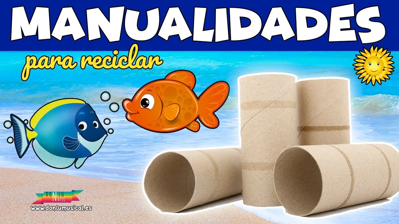 MANUALIDADES RECICLAJE Peces fáciles - reciclado creativo - DIY