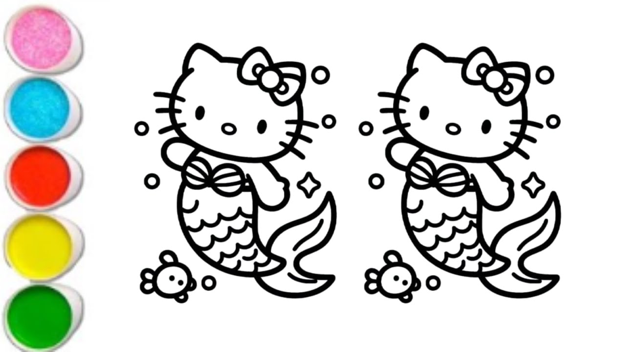 How To Draw Mermaid Drawing, Painting & Coloring For Kids and Toddlers_ Child Art 🌈🎨