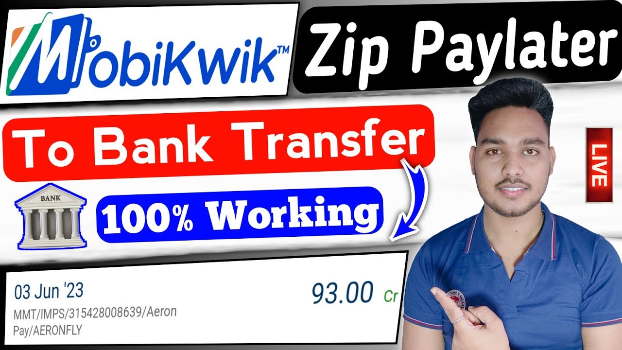 Mobikwik zip to bank transfer |Mobikwik pay later to bank account|mobikwik zip to bank transfer free
