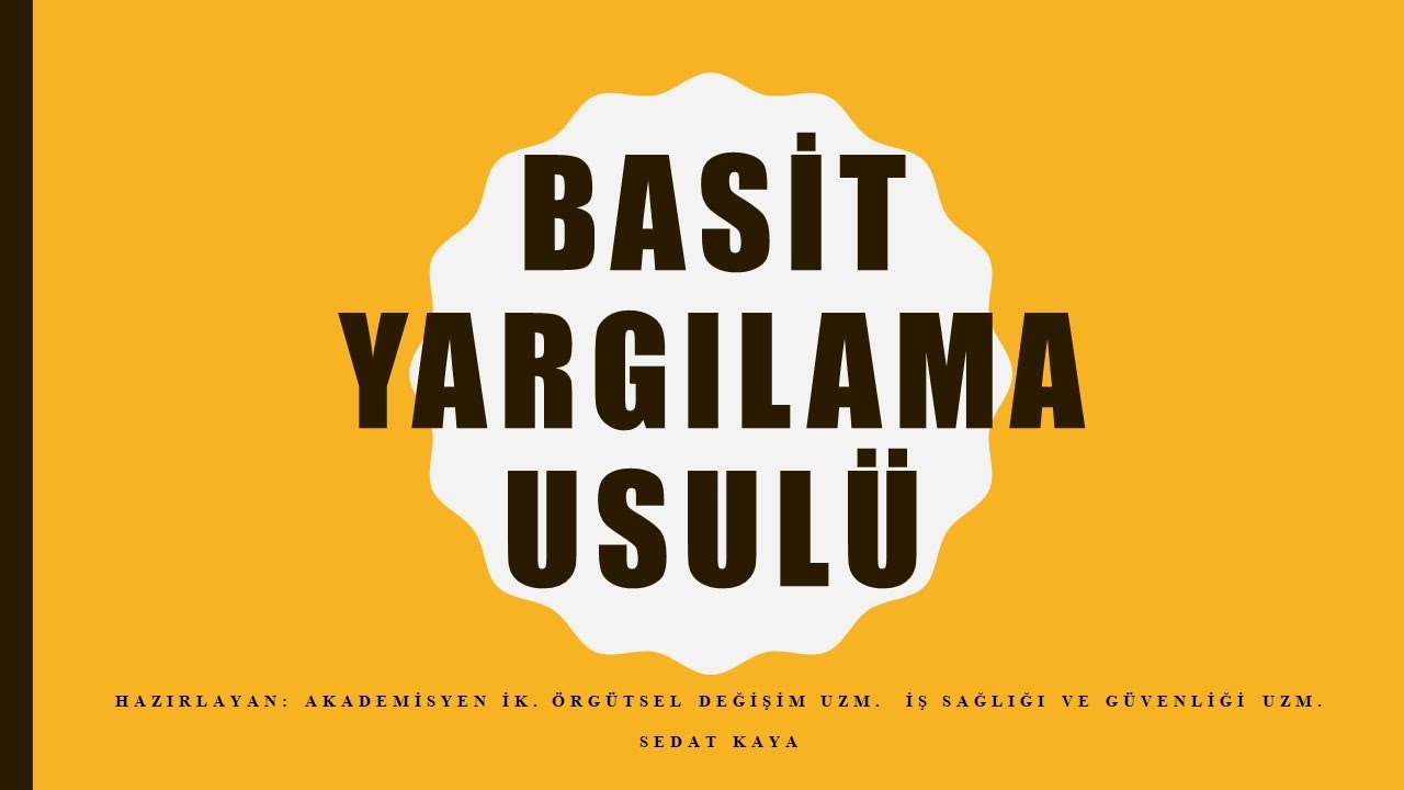 BASİT YARGILAMA