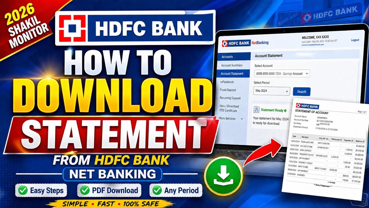 How to Download Statement from HDFC Bank Net Banking?