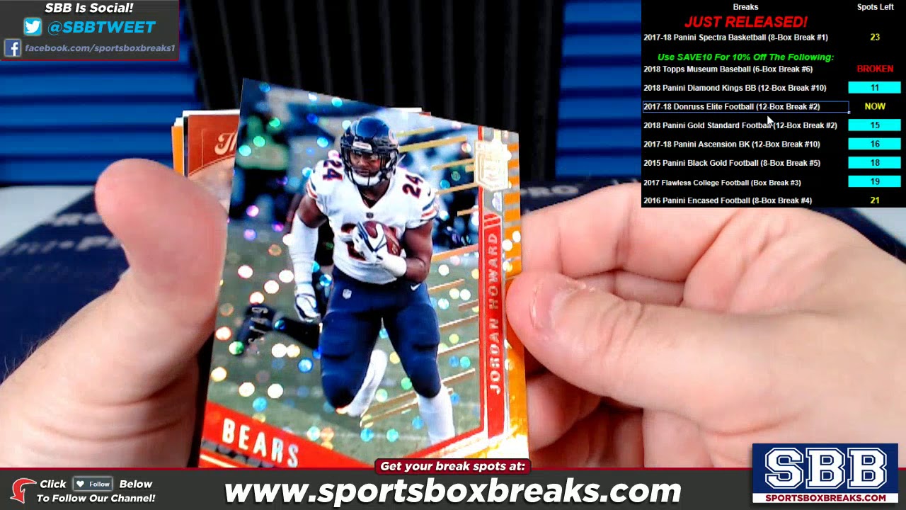 2018 Panini Donruss Elite Football (Case Break #2) - Hit Recap