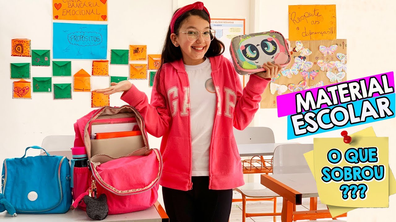 O QUE SOBROU DO MEU MATERIAL ESCOLAR 2019 ANTES DAS FÉRIAS | Luluca
