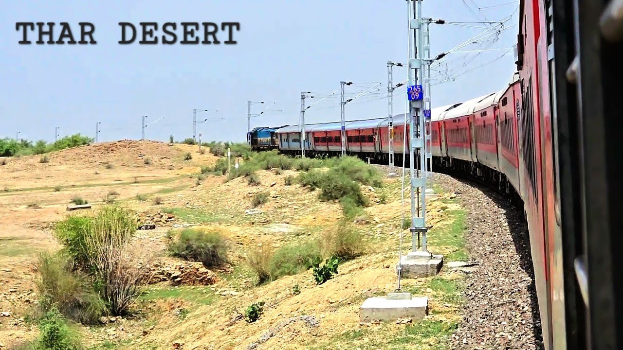 Train Journey in Thar Desert, Sabarmati Jaisalmer Express !!