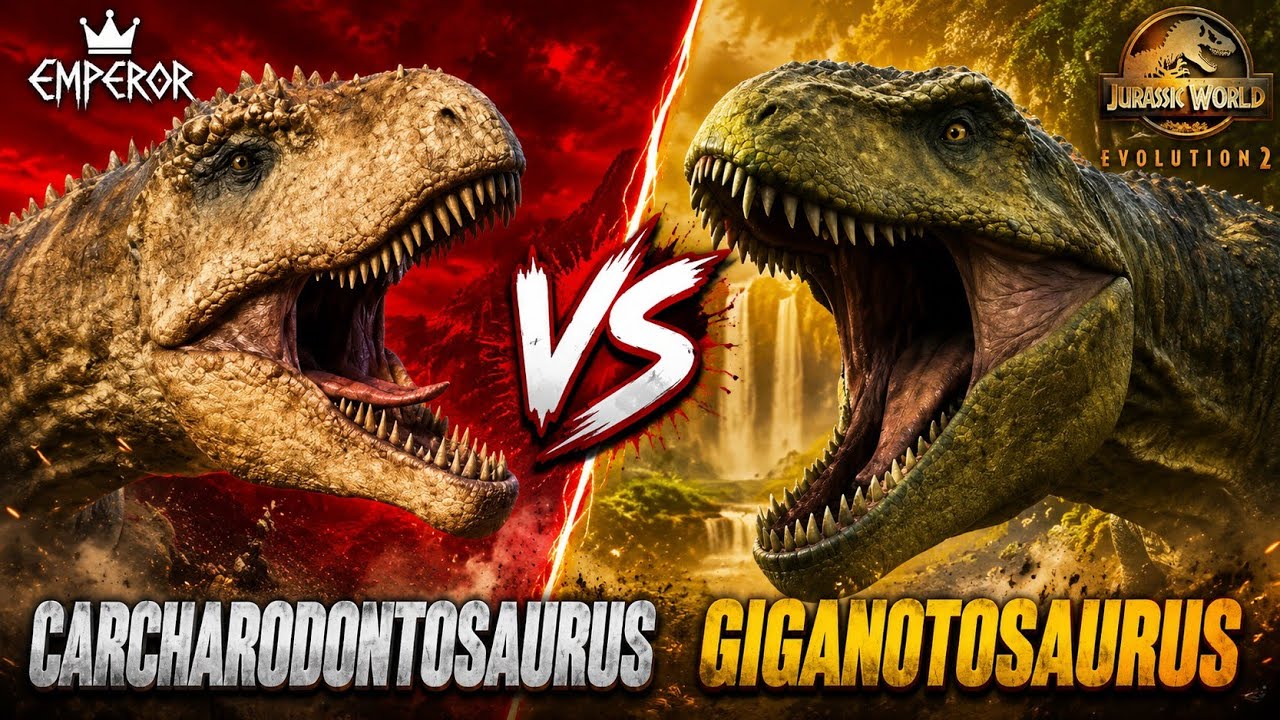 Jurassic World Evolution 2 | Giganotossauro vs Carcharodontossauro | Luta de Dinos #2