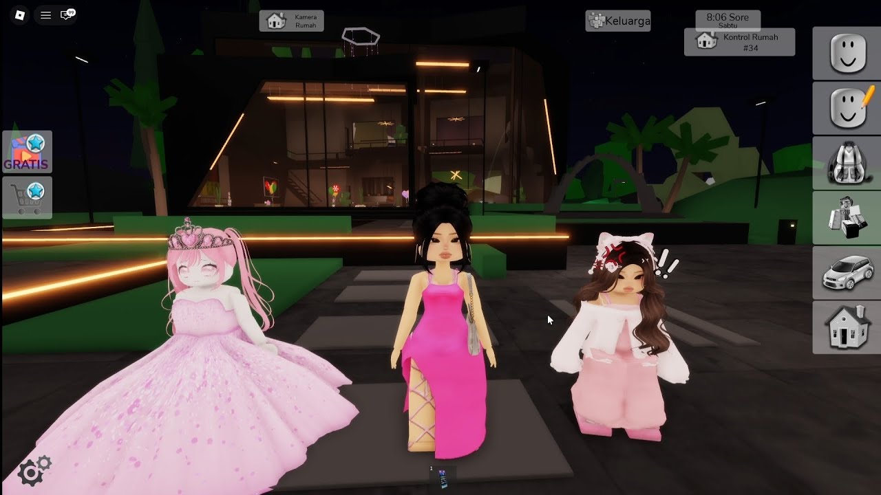 Drama Roblox Pesta di Rumah Aluna 