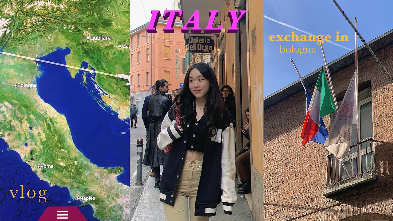 [Exchange Student VLOG] 🇮🇹First week in Bologna🍝First impressions(+Qatar Airways food rating)