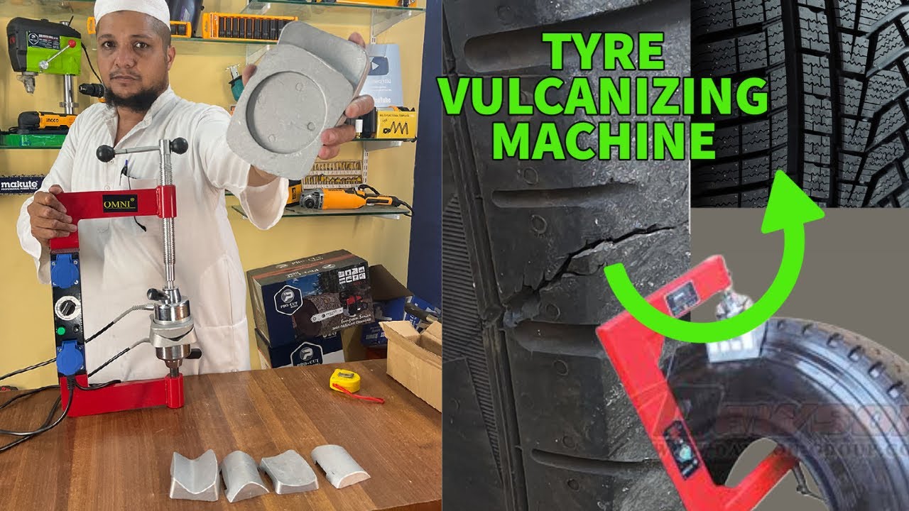 TYRE VULCANIZING MACHINE | HOW TO VULCANIZE TYRES | TYRE CUT REPAIR | TYRE SIDE CUT REPAIR | KING