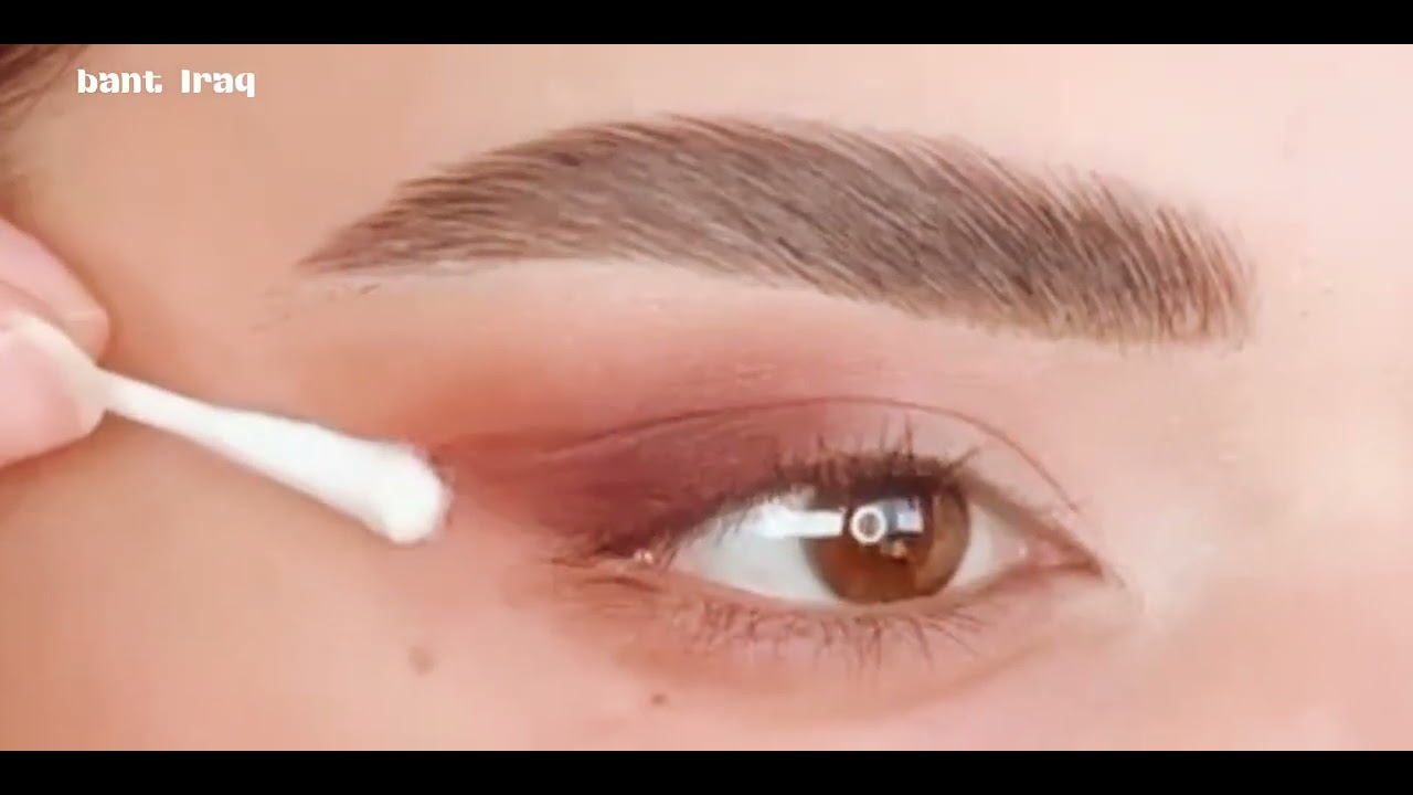 اسهل مكياج للعيون بدقيقه فقط +رسم  حواجب للمبتدئين makeup tutorial