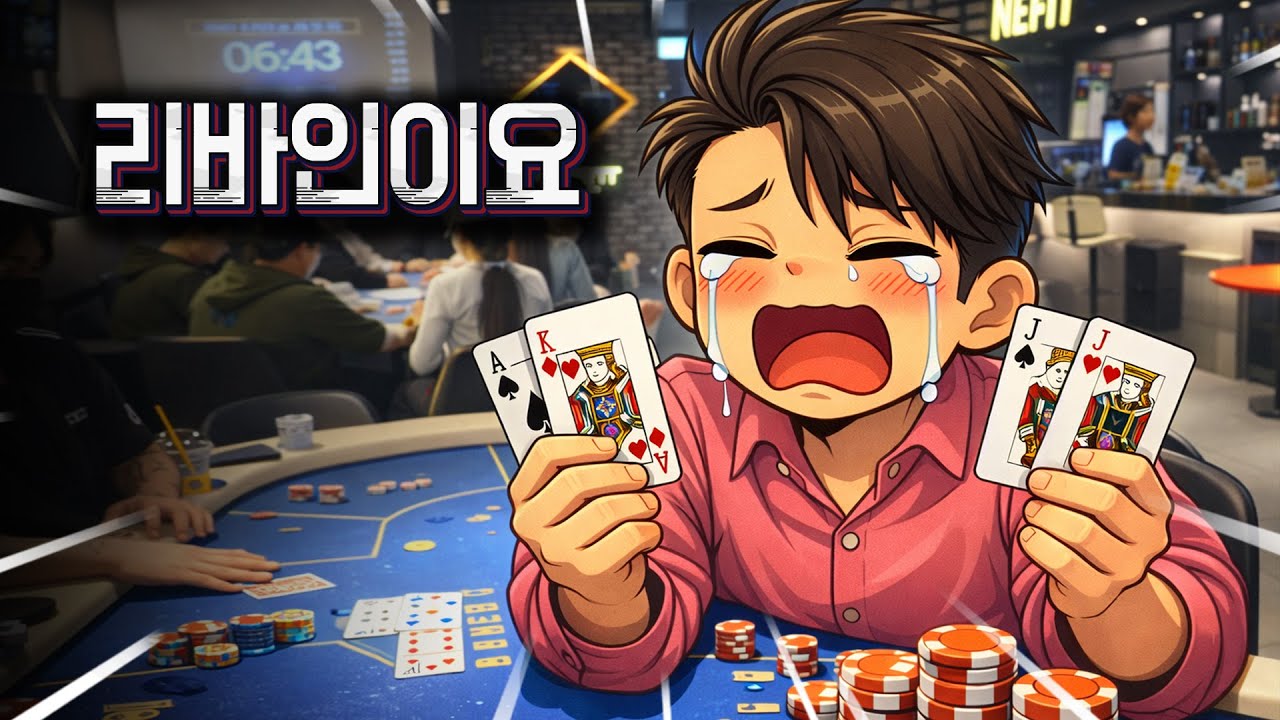 JJ, AK 두 핸드 쓰고 리바인이요😥 건대입구 위너스 베네핏 홀덤펍