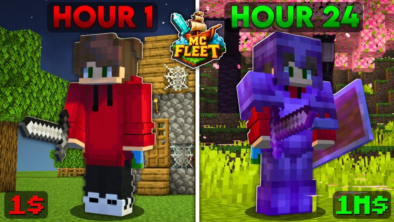 Why I Spent 24 Hours In GamerFleet's Minecraft Server (Results Are Insane..👀🔥) | McFleet 