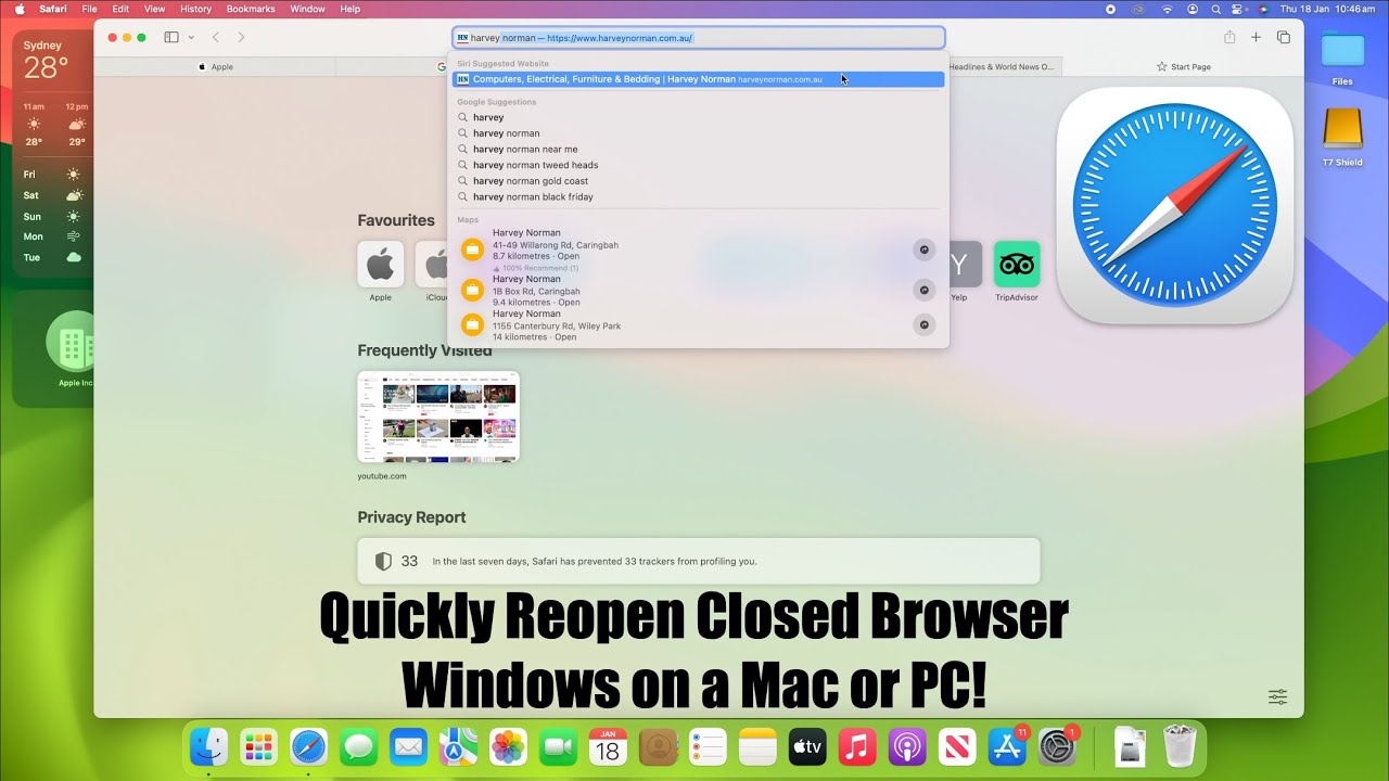 How to Quickly Reopen Closed Browser Windows on a Mac or PC