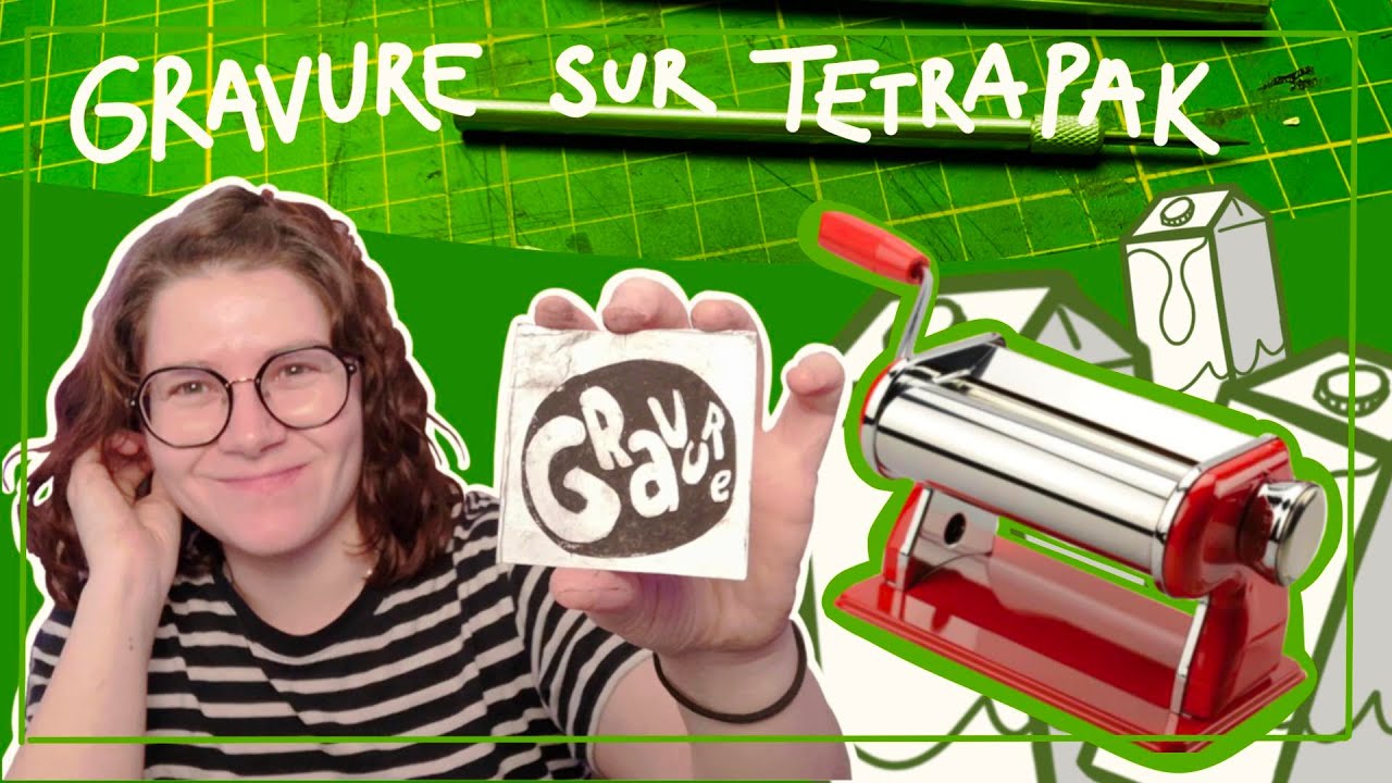 Atelier | Gravure sur tetrapak (brique de lait)