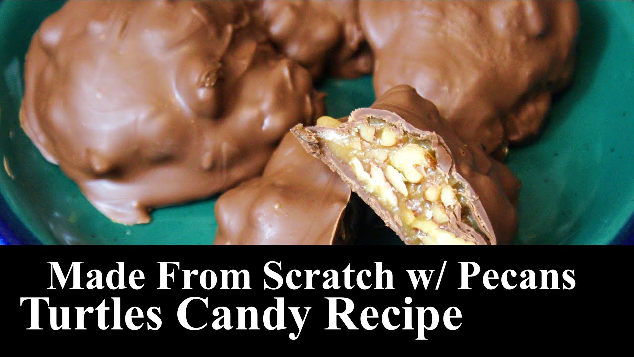 Easy Homemade Turtles Candy Recipe with Pecans and Caramel | Candy | The Southern Mountain Kitchen