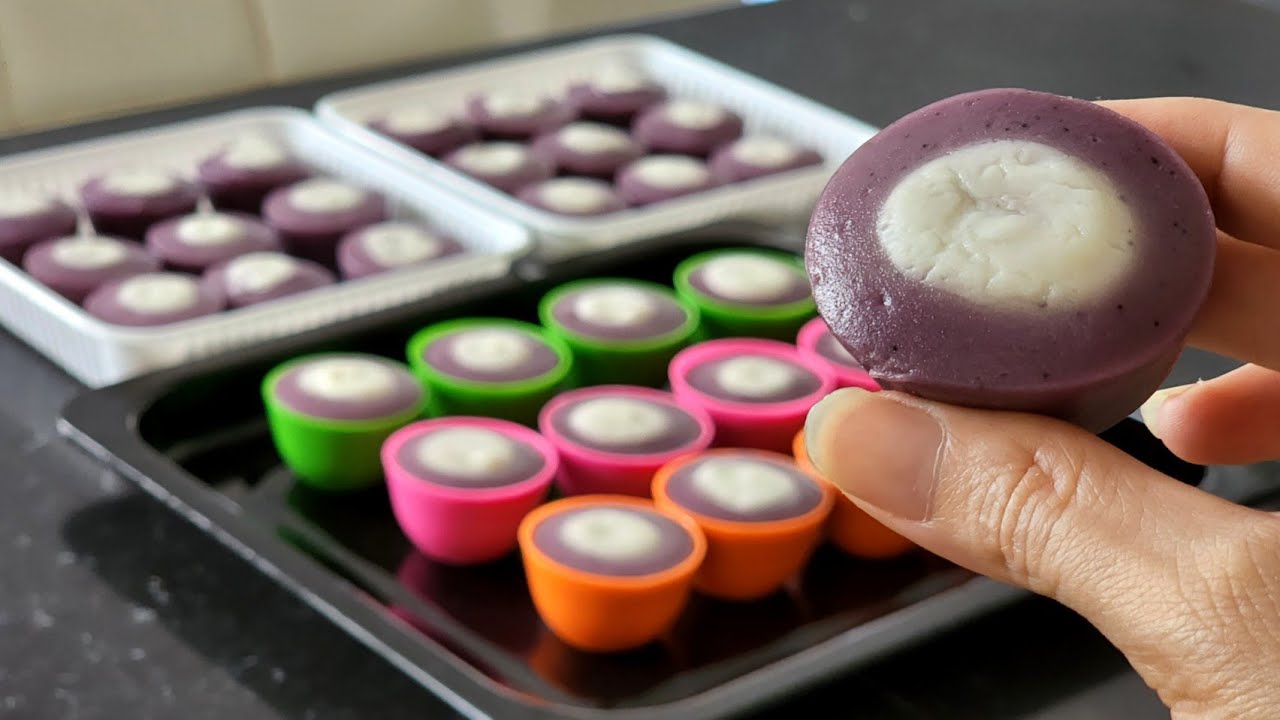 Membuat kue nona manis ubi ungu yang legit dan gurih. Ide jualan jajanan pasar / snack box