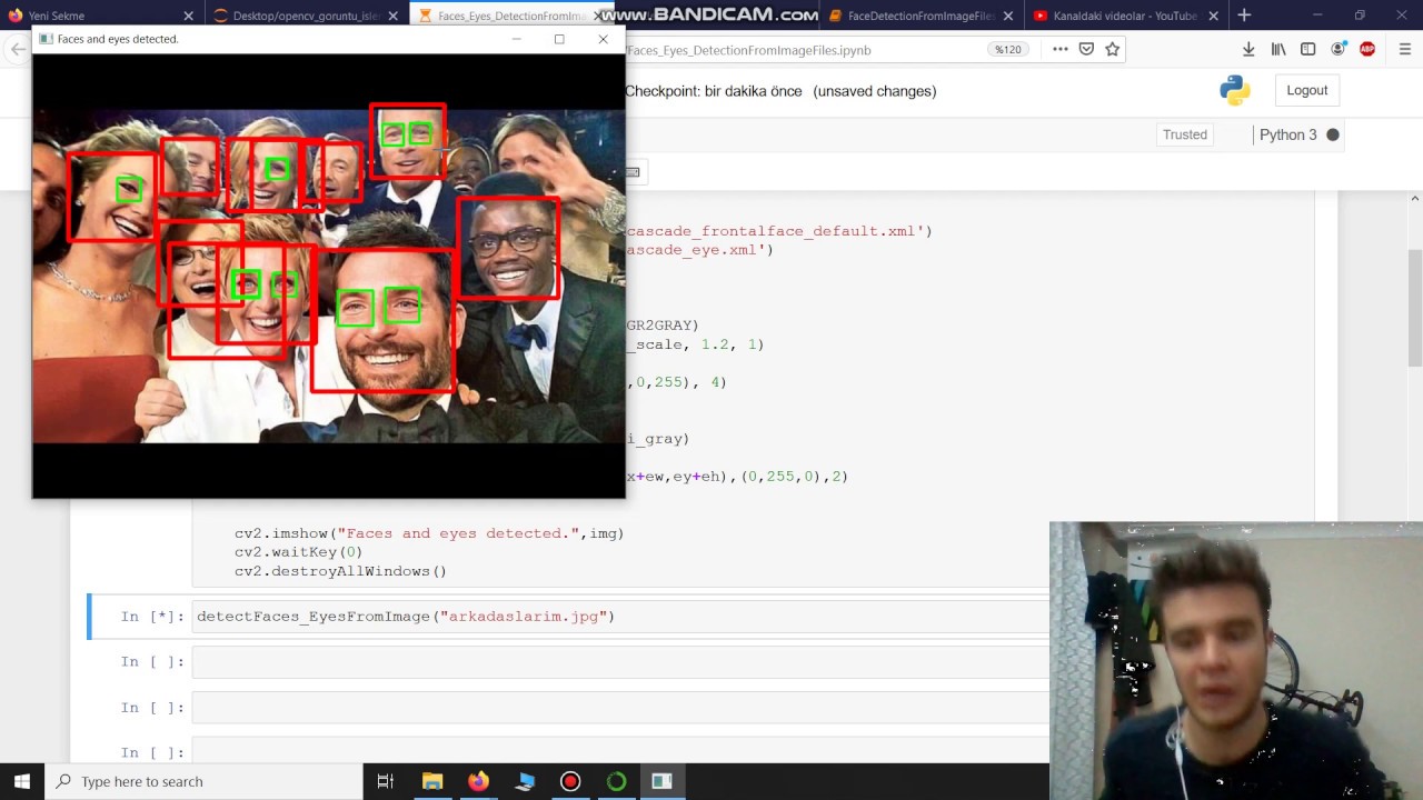 Resimden Yüz ve Göz Tespiti | Python, OpenCV ile Görüntü İşleme p2