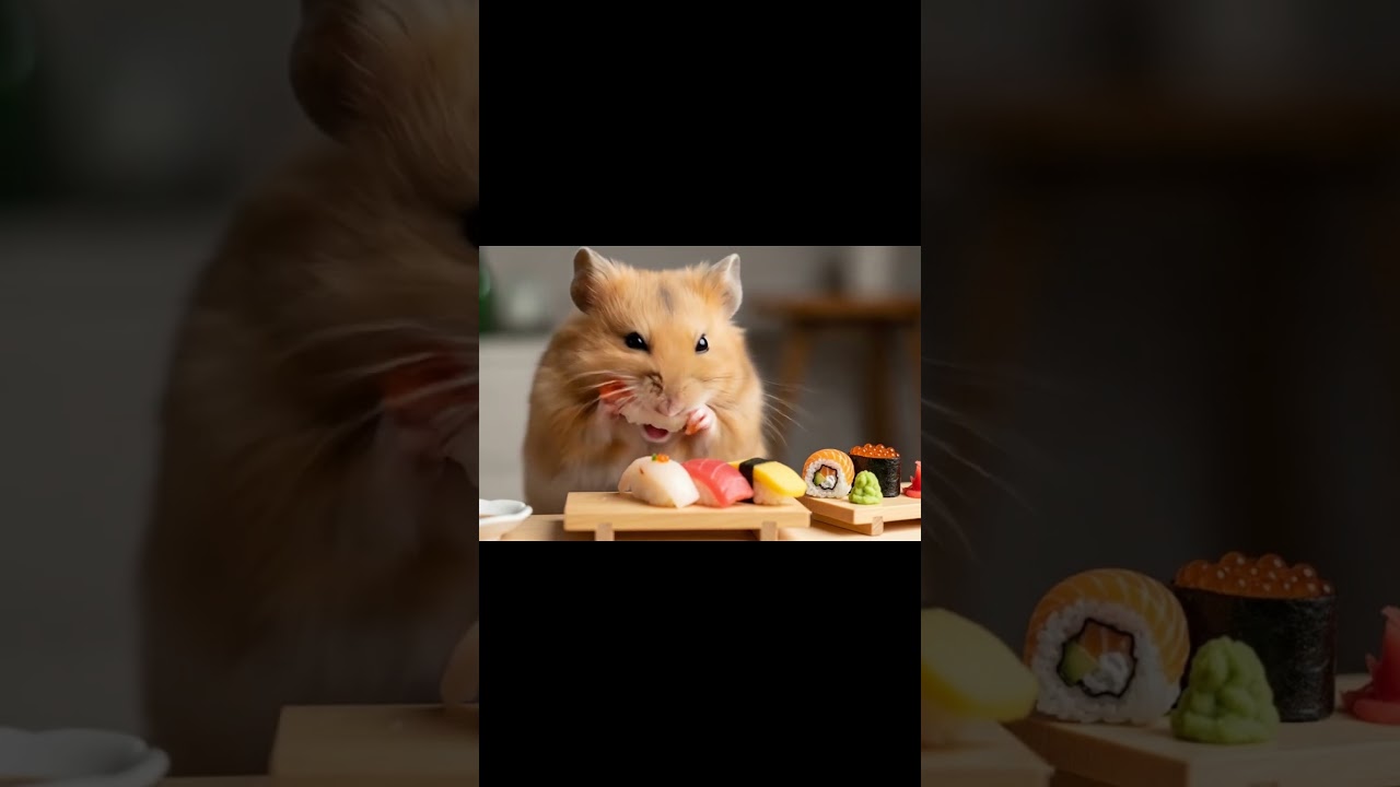 【AI_食べるASMR】ハムスター✕寿司 