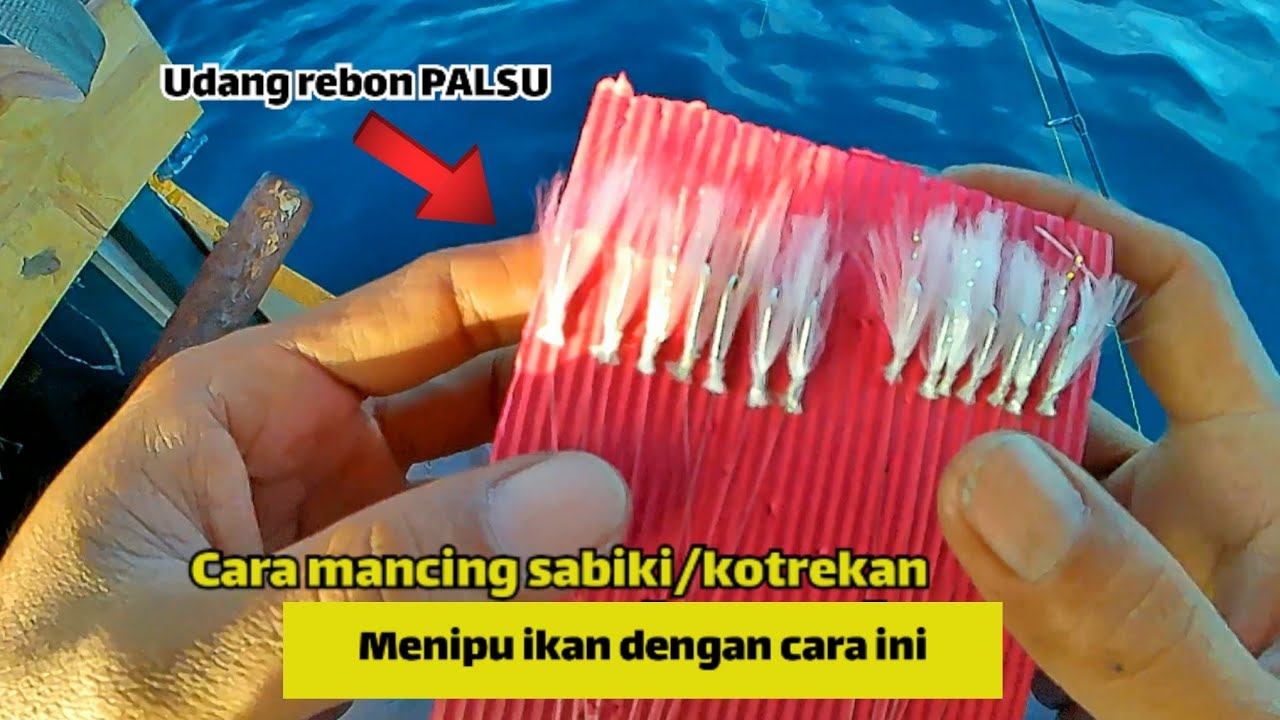 CARA MANCING RINTAK DI LAUT PAKAI UDANG REBON/PABOBO