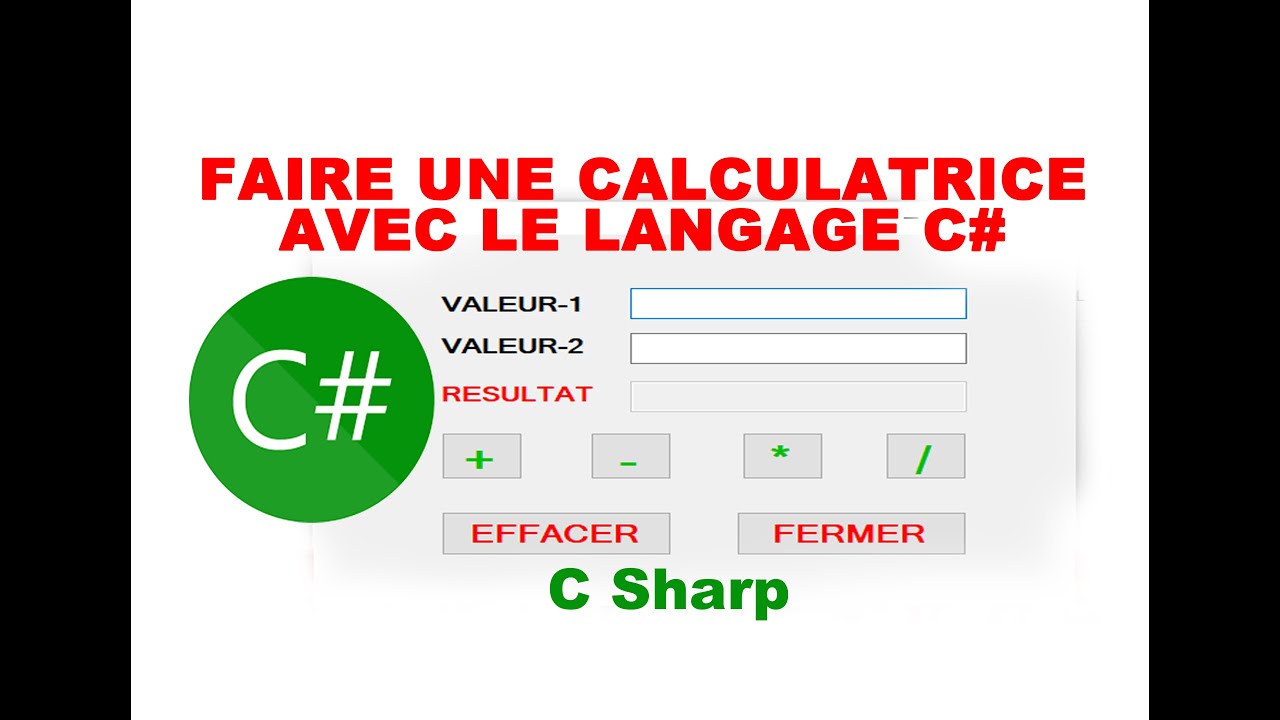 Comment faire une calculette en C#