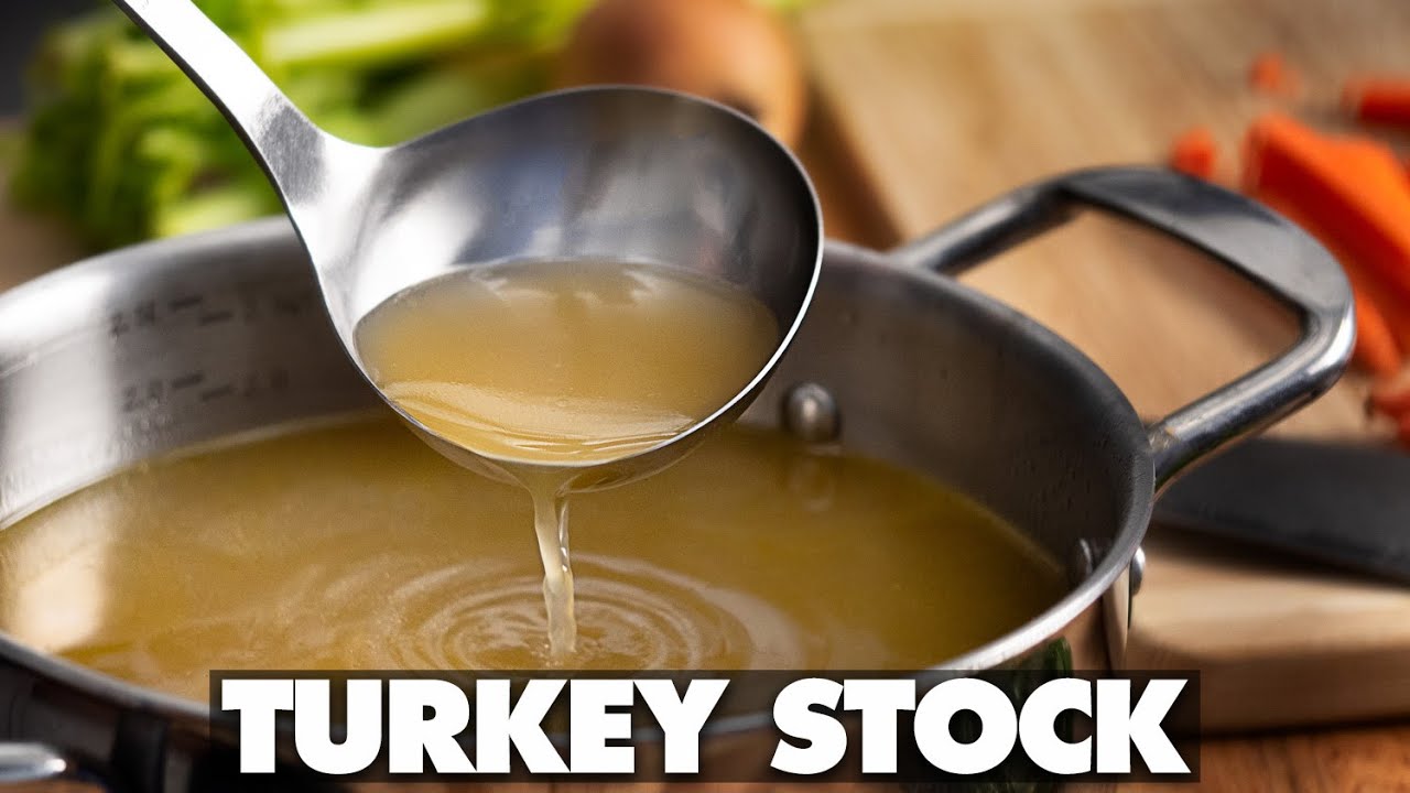 How To Make Turkey Stock - Turkey Broth Recipe