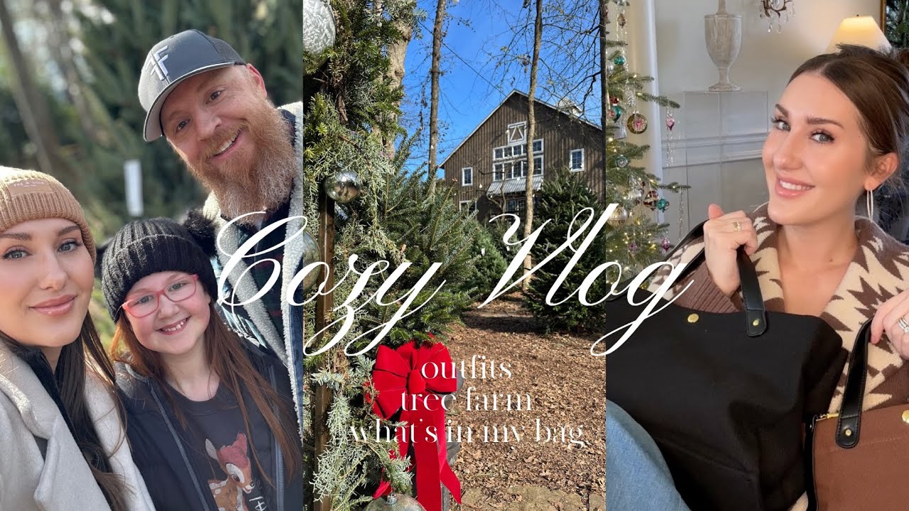 Cozy Vlog: Tree Farm Visit, What’s in My New Bags, Fav Outfits Currently, & Antiques