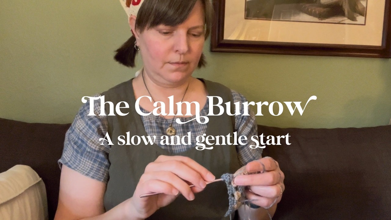 Wearing my winter wardrobe, granny square vest, creating my sewing nook, 6 years of sobriety!