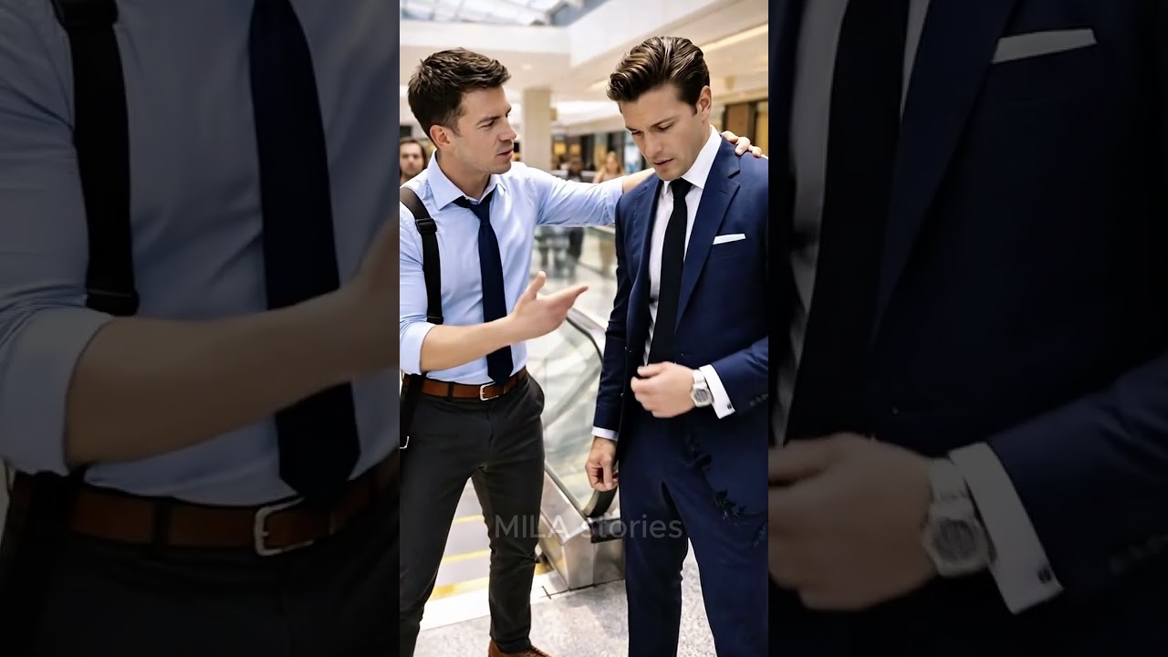 He thought he was being attacked, then he looked at the escalator step..