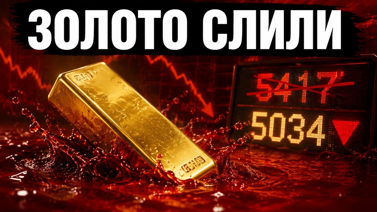 $5,417 → $5,034. Золото СЛИЛИ при войне. КТО и ЗАЧЕМ — полный разбор