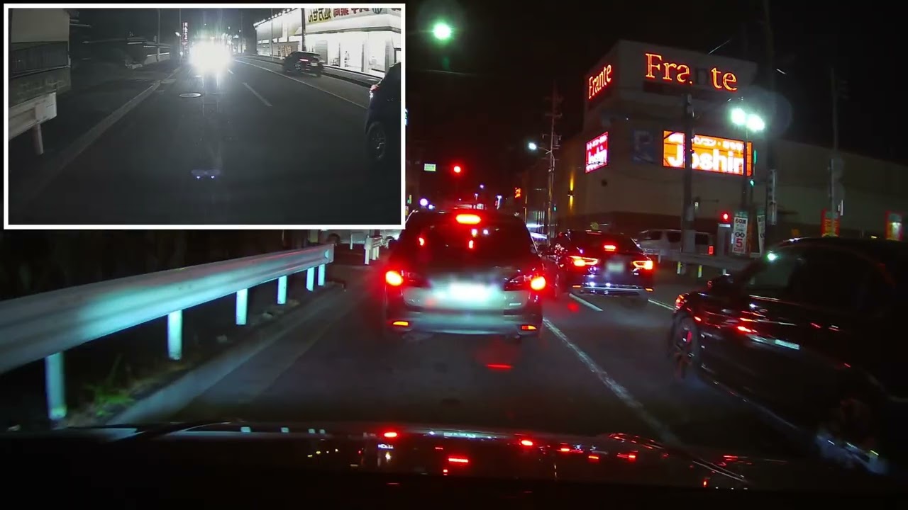 【ドラレコ】後続車がハイビームで…(ｰ ｰ;)