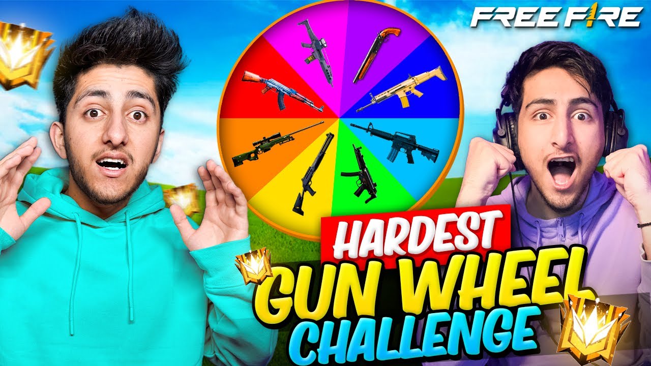 Wheel Chose My Gun For 1 Vs 1 🤣 Crazy Challenge Who Will Win 🏆- Garena Free Fire