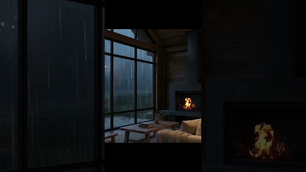 10 Seconds of Heavy Rain on Window — Calm & Relax 🌧️
