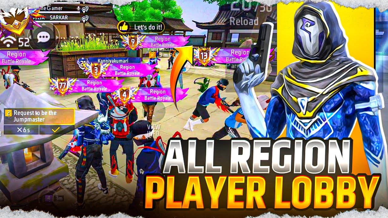 All Region Player In My Lobby 😱 | Most Hard Lobby Gameplay 