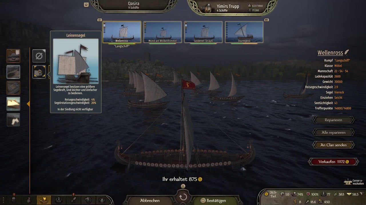 War Sails in Mount&Blade 2 Bannerlord auf der PS5 Pro [german] [MicMuted]