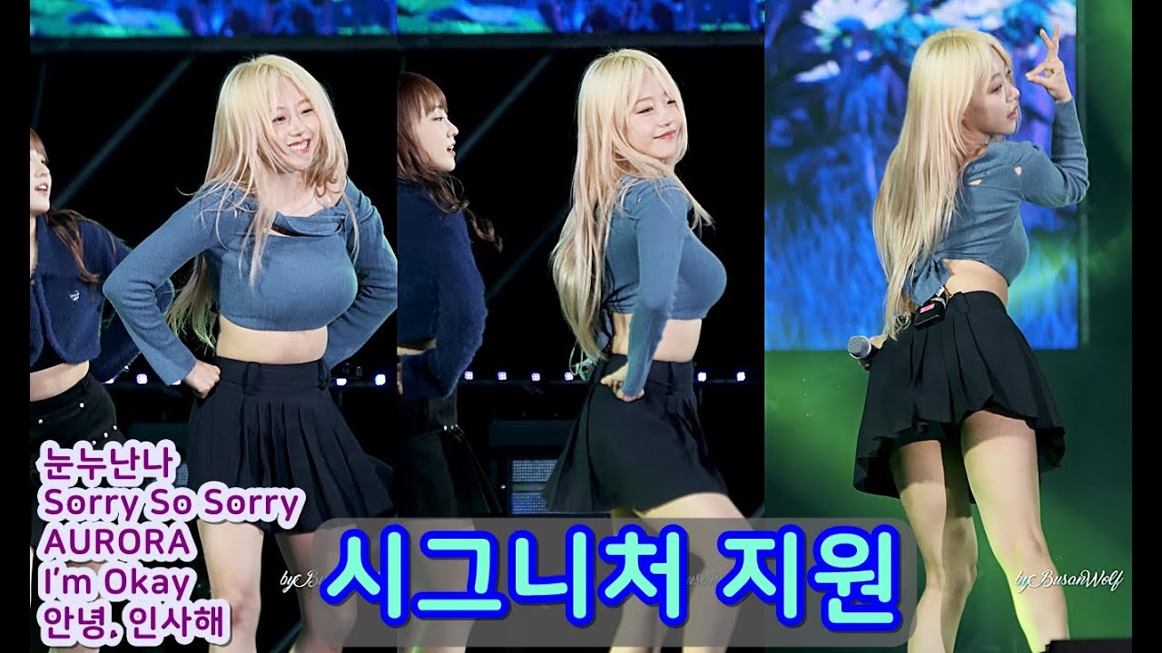 231014 현아이돌중 제일 묵직한 시그니처 지원 직캠 세로 cignature JEEWON 눈누난나,Sorry So Sorry,AURORA,I’m Okay,안녕인사해 기장차성문화제