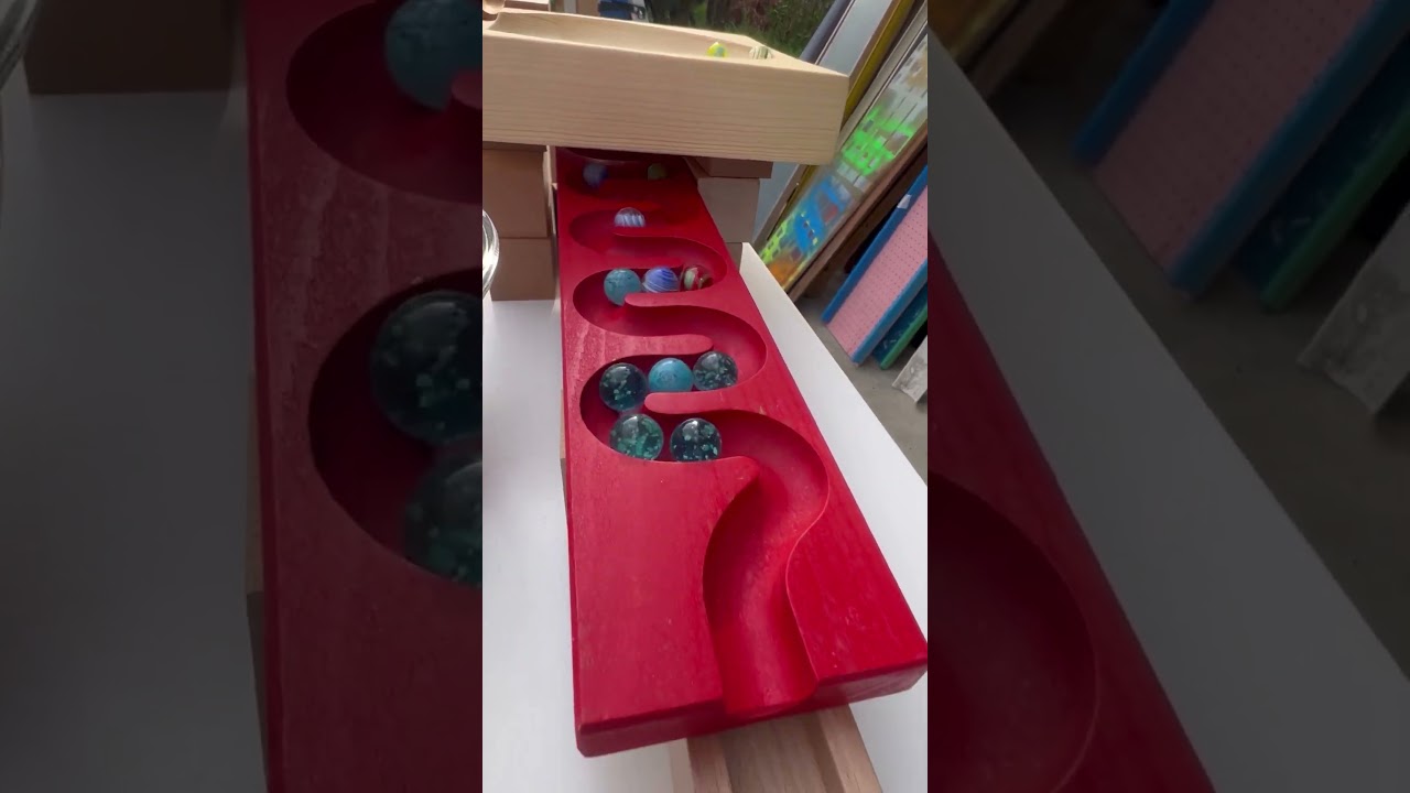 Marble run ASMR HABA ☆ A beautiful scene of colorful marbles rolling 
