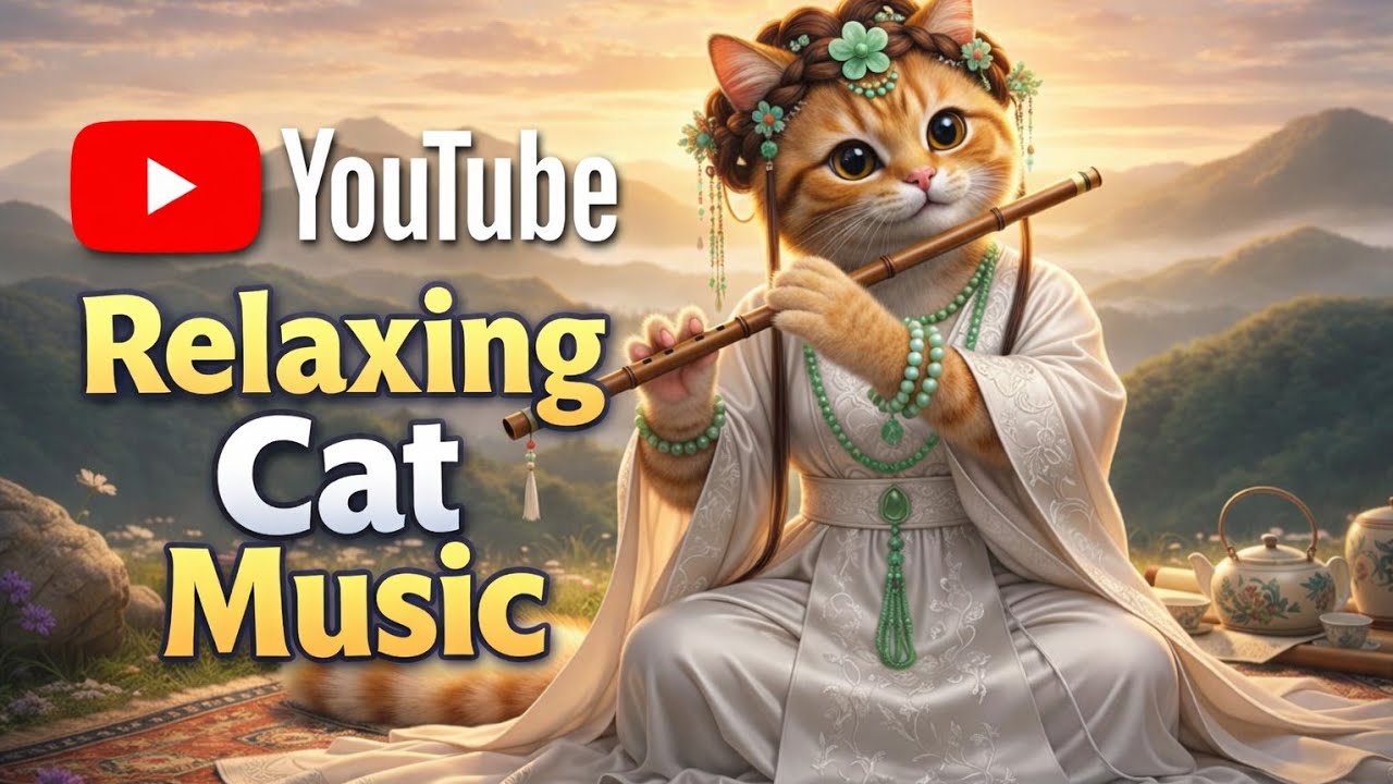 Calm, Peaceful Flute Melody | Princess Meow Meow Chit | Mindfulness | Music 🤍