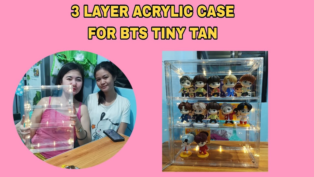 BTS ACRYLIC DISPLAY CASE 3 LAYER | UNBOXING AND ASSEMBLE | HERLYN BATIN
