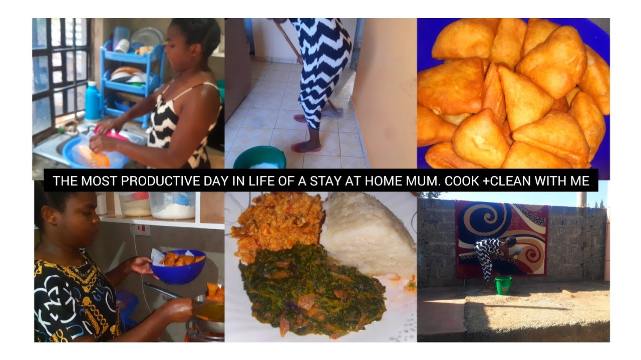 A PRODUCTIVE DAY IN LIFE OF  A STAY AT HOME MUM.COOK + CLEAN WITH ME #cleaningmotivation#cooking