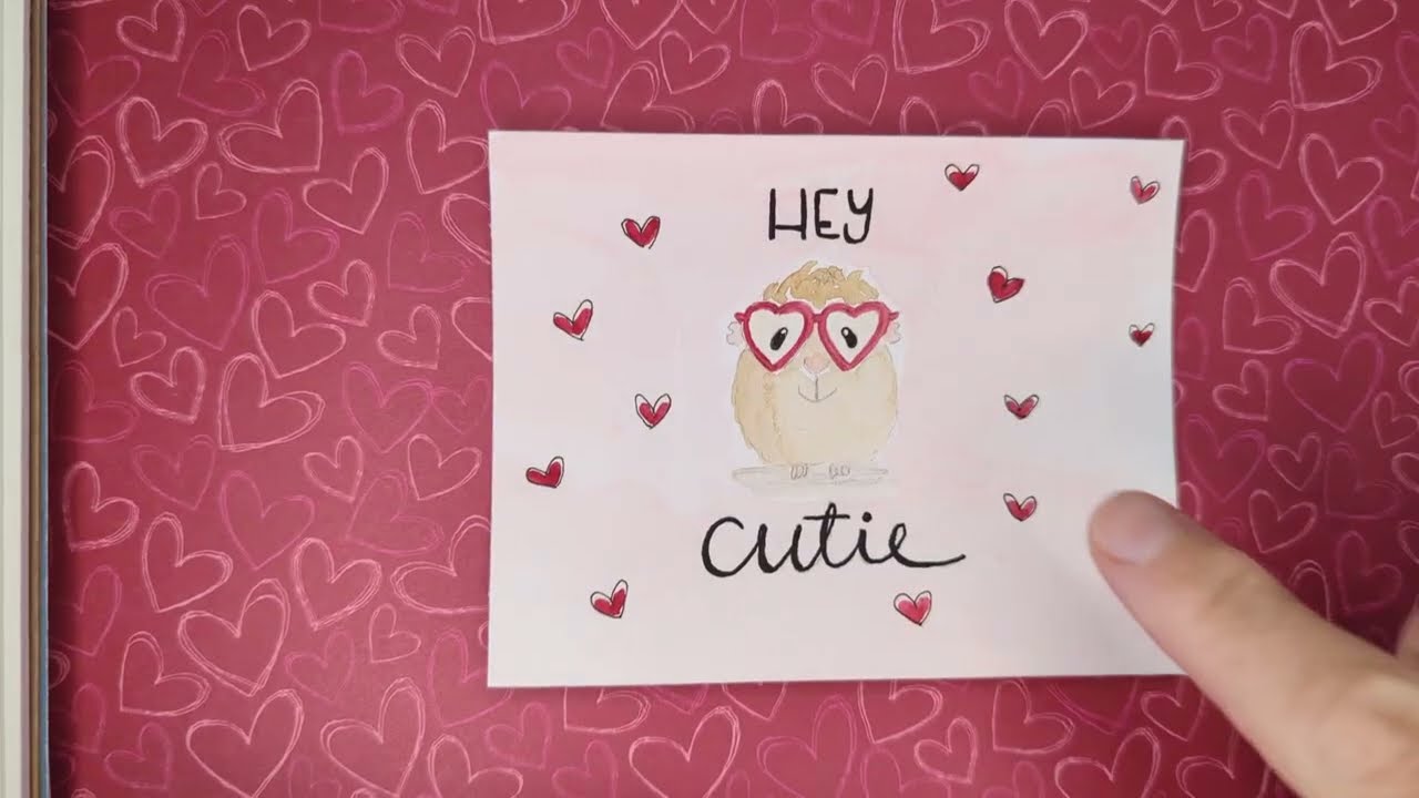Watercolor Valentine Cutie
