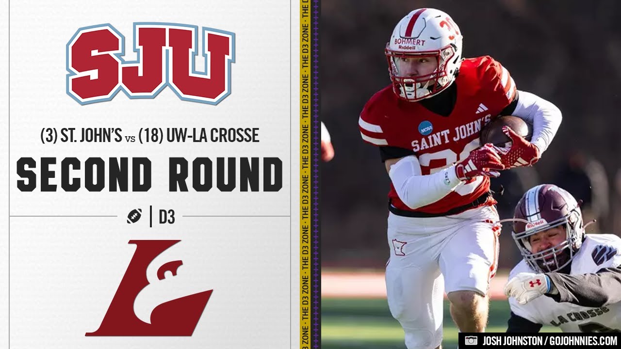 #3 St. John's vs. #18 UW-La Crosse Highlights | D3 Football Second Round 2024