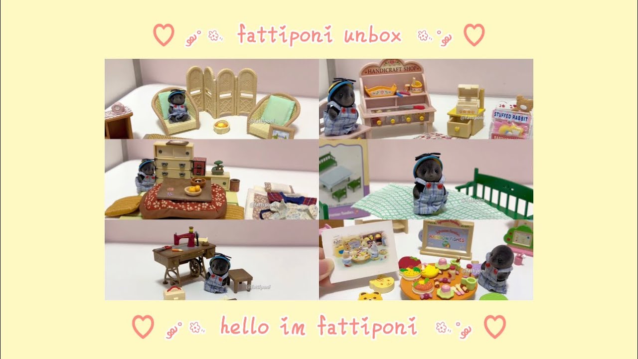 fattiponi unbox | rare vintage sylvanian families / calico critters mega haul + setup ·˚ ༘ ◡̈ ♡