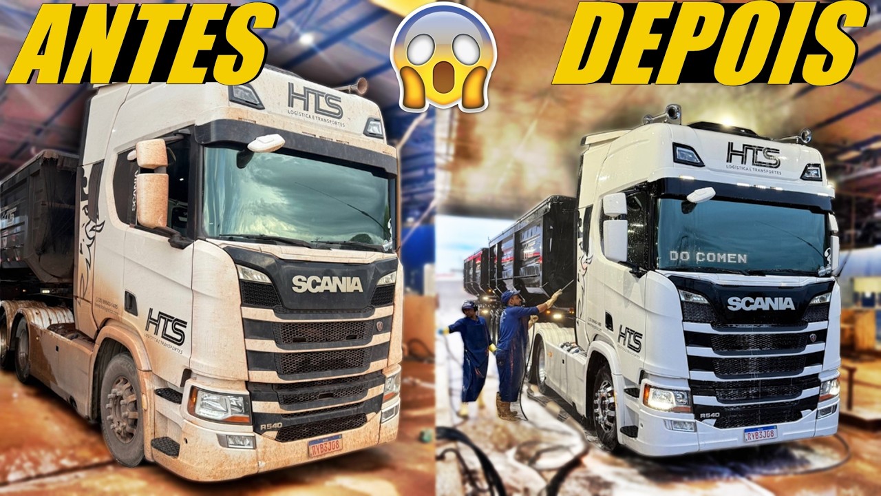 PRIMEIRA VEZ LAVANDO A CARRETA NOVA... OLHA COMO FICOU!!!