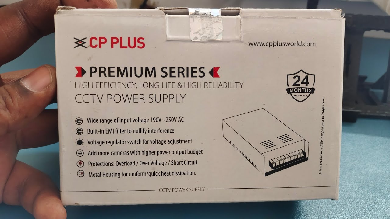 cp plus 5A cctv power supply unboxing and installation.