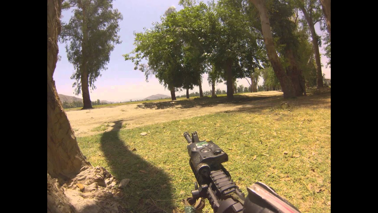 US Soldiers firefight in Afghanistan.